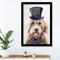 Goldendoodle Paint Glasses 1 20" x 30" Black Framed Print Under Plexiglass